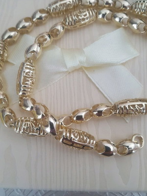 Men's necklace 55 cm new, gold-colored