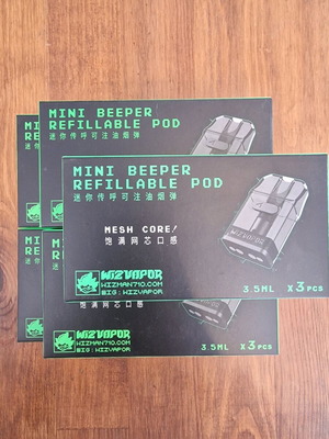 Wiz Vapor Mini Beeper Coils 5 Packs New 0.8ohms 3.5ml