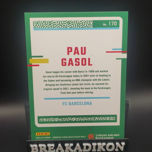 Pau Gasol 2023-24 Donruss Turkish Airlines Euroleague #170 Holo Laser