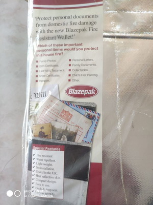 Blazepak Fireproof Envelope 40x32 New