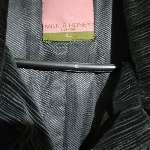 Vintage corduroy women's coat black XL like new Milk & Honey London