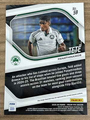 2025-26 Panini Prizm FIFA Soccer Tete card like new