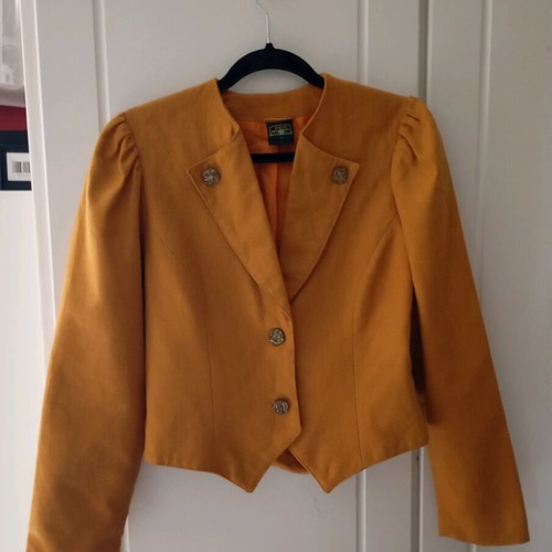 Vintage women's jacket size S like new, mustard color