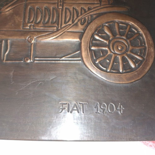 Fiat Chalcography Used Vintage Copper Engraving