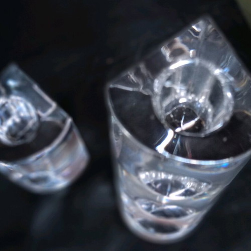 Vintage crystal vase set Liza Mori like new