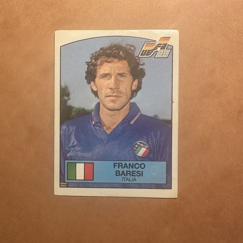 Panini Euro 88 Franco Baresi sticker used #83 Italia Legend