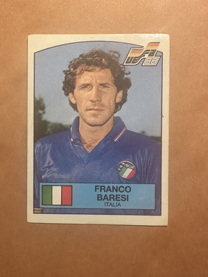 Panini Euro 88 Franco Baresi sticker used #83 Italia Legend