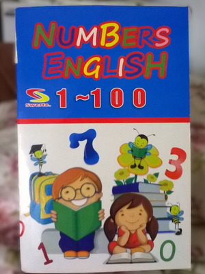 Numbers Learning Notebook used, English numbers 1 to 100