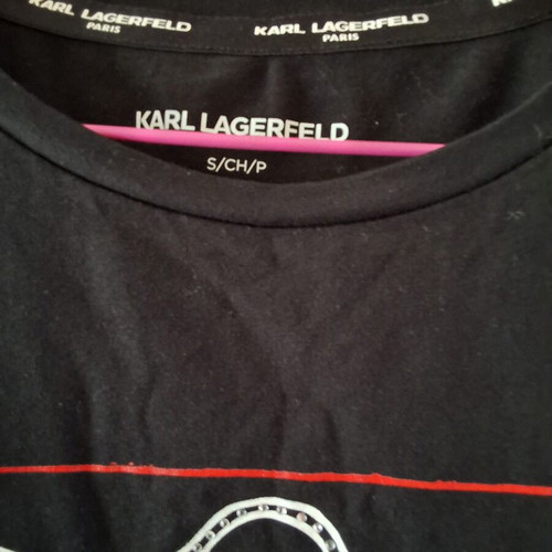 Karl Lagerfeld T-shirt new, black, 95% cotton 5% elastane