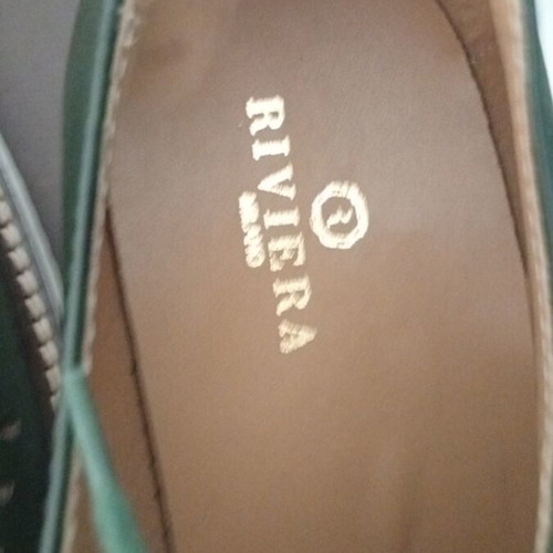 Riviera Milano green leather shoes size 43 new