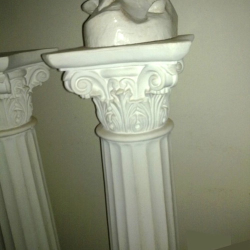 Gypsum column with Ionic capital like new, height 150cm