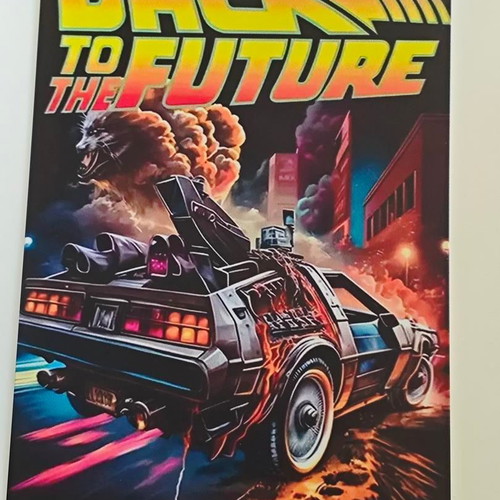 Back to the Future Metal Decorative Sign like new 20x30 cm