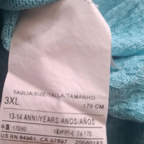 Benetton cardigan for girls turquoise like new