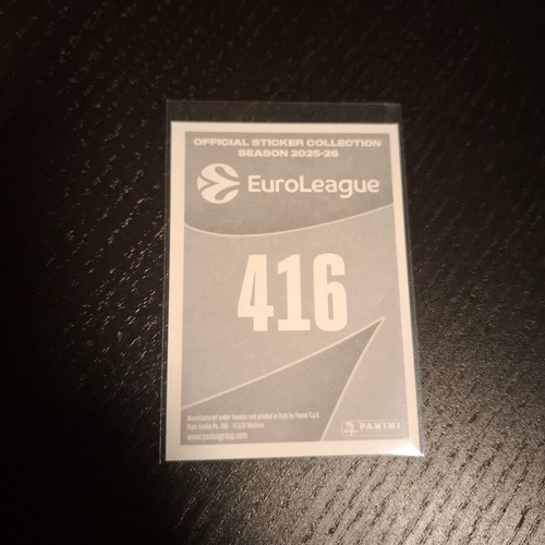 Bogdan Bogdanovic Euroleague Panini Sticker 2016-17 καινούργιο