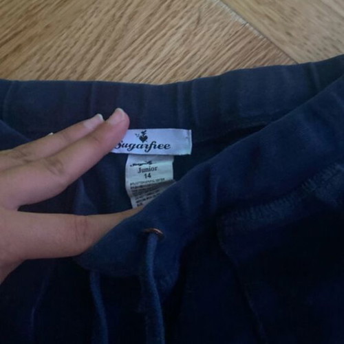 SugarFree basic velour pants, navy blue, size 164 cm, age 14