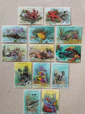 Barbuda Caribbean Stamp Set new, 13 unmounted stamps