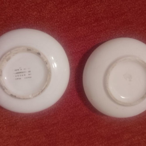 Terracotta ashtrays used, set of 2, Greek made