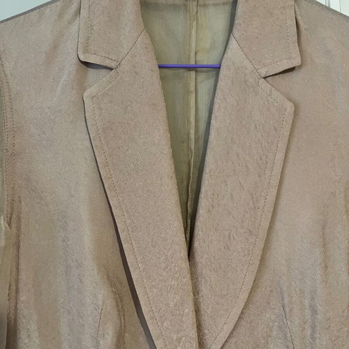 Rococo silk jacket with beige transparency new