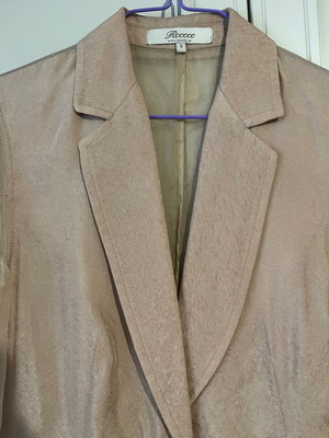 Rococo silk jacket with beige transparency new