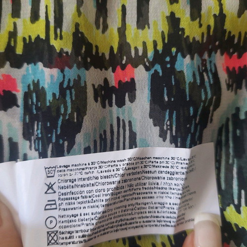 Colorful shirt blouse with transparency Size Large like new