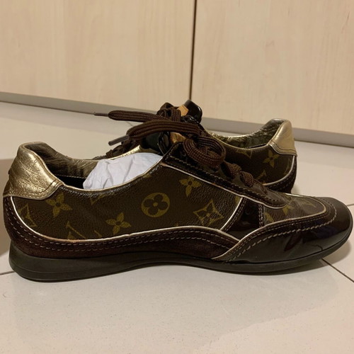 Louis Vuitton sneakers used, Monogram canvas brown, size 38.5