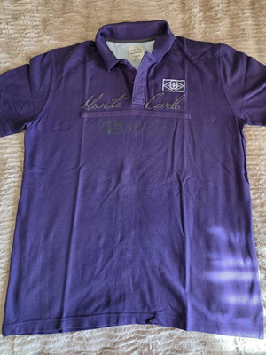 Tom Taylor purple polo XL like new with spare button