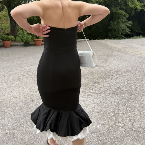 Nadia Rapti dress, black and white, size M