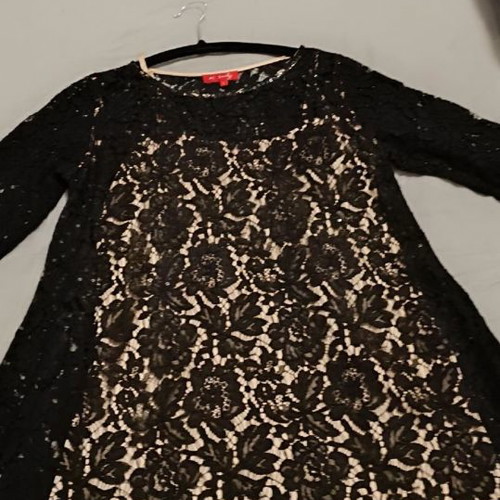 Lace dress used, Italian, black, A-line, size S