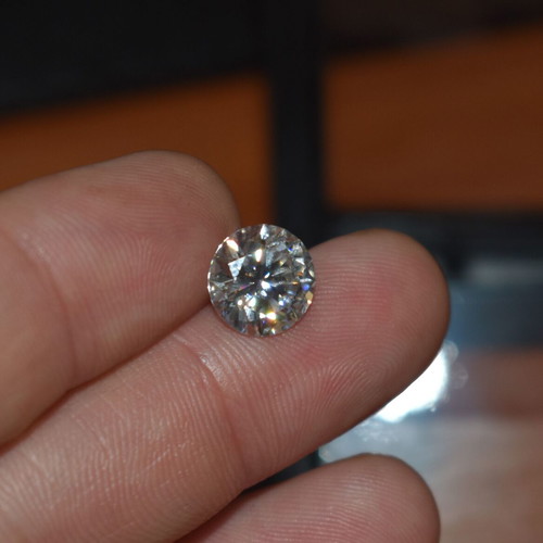 Moissanite 4.00 Carat Lab Created New with Certificate