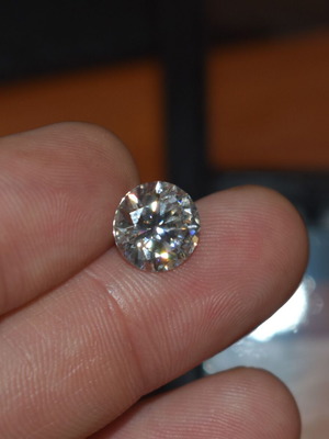 Moissanite 4.00 Carat Lab Created New with Certificate