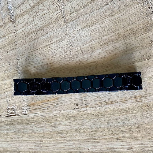 Men's black stainless steel bracelet, modern geometric design