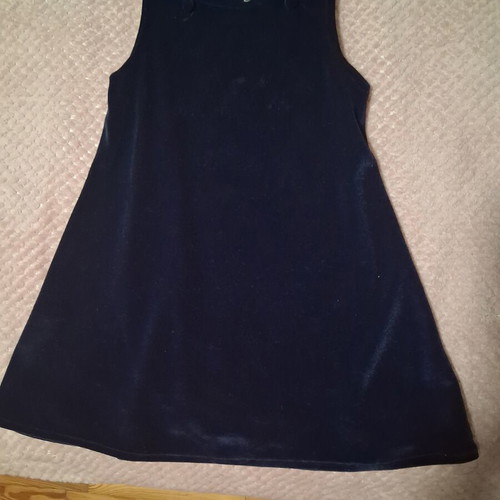 Velvet dress for girls 4 years old like new, Two In A Castle, navy blue with cape