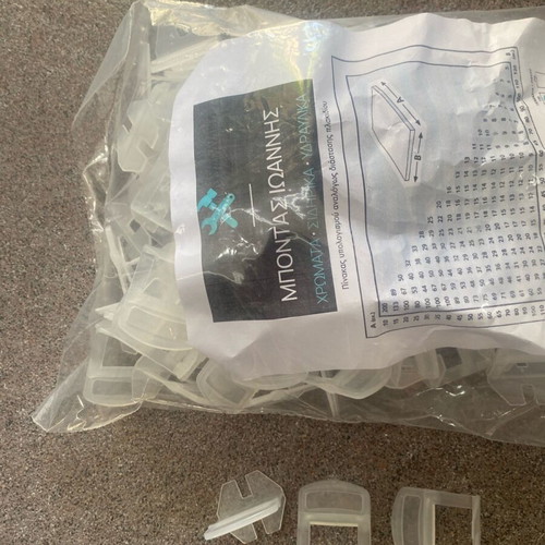 Tile spacers new, bag of 100 pieces, 1mm 1.5mm 2mm