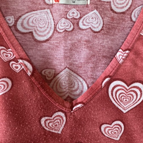 Raindream sleeveless nightdress medium, like new, coral pink with hearts