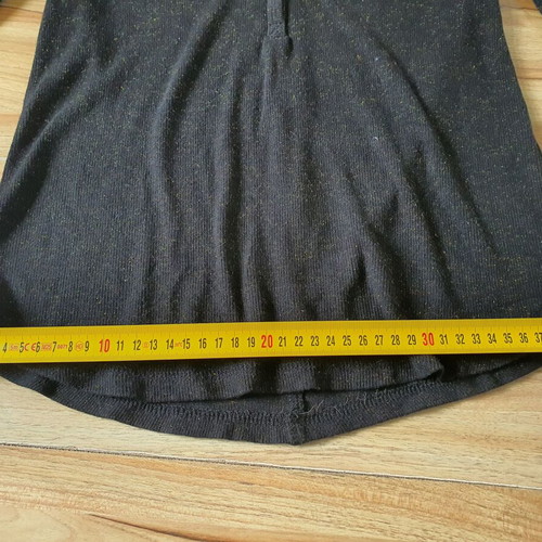 Timeout black ribbed blouse with glitter, size S, like new