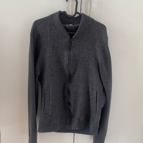 Mango men's cardigan large like new gray