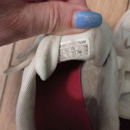 Adidas kids shoes used, size 33, white athletic for girls