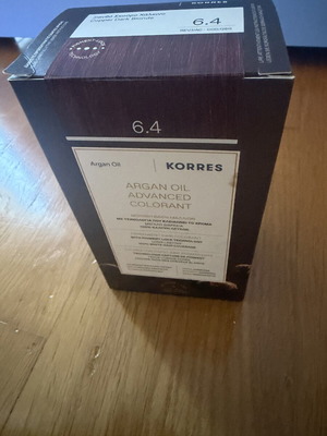 Korres Argan Oil Advanced Colorant βαφή μαλλιών 6.4 χαλκός σκούρο ξανθό