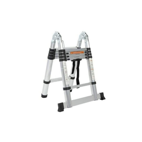 Double telescopic ladder new, aluminum with 10 steps