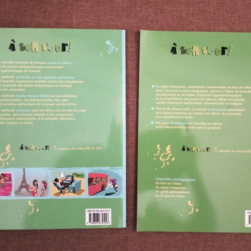 À ton tour 3 French learning books used, level A2, 2009 edition, pack of 3