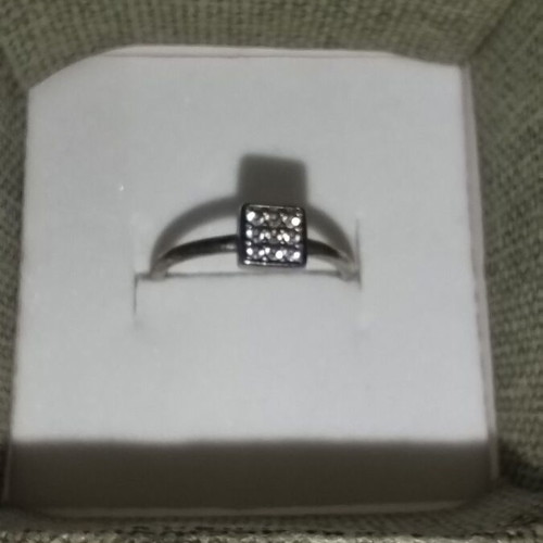 Gregio silver ring adjustable with 925 silver and zirconia like new