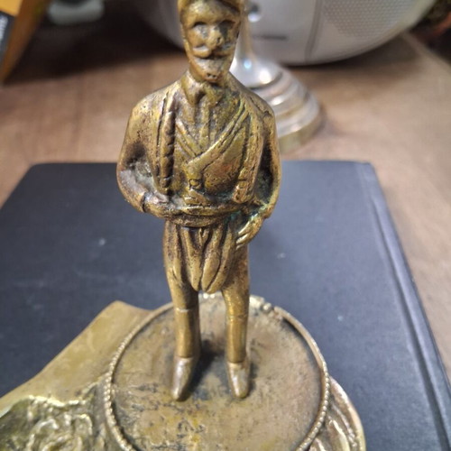Cretan ashtray used, brass vintage piece