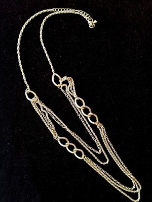 Pendant necklace made of steel new, silver color