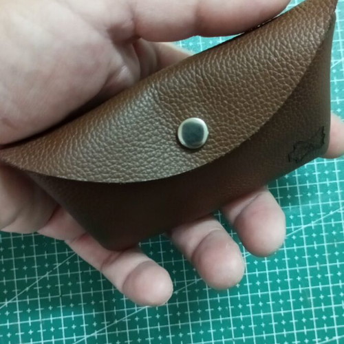 Handmade wallet from genuine soft cow leather, new, brown