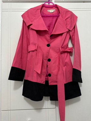 Καμπαρντίνα μοντέρνα μεταχειρισμένη, ροζ, μέγεθος S