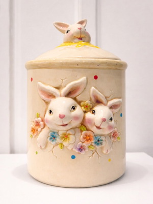 Easter Bunny Cookie Jar 24 cm new