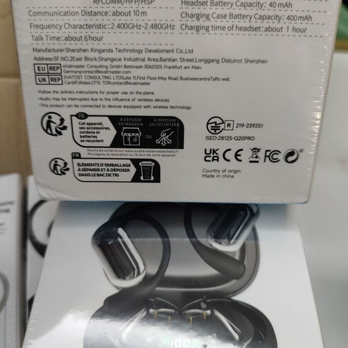 Earbuds Bluetooth 6.1 with AI translation, new, open-ear design