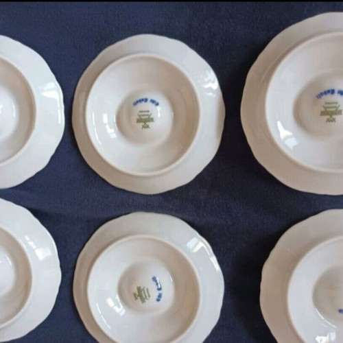 Bavaria porcelain egg cups set used, pack of 6