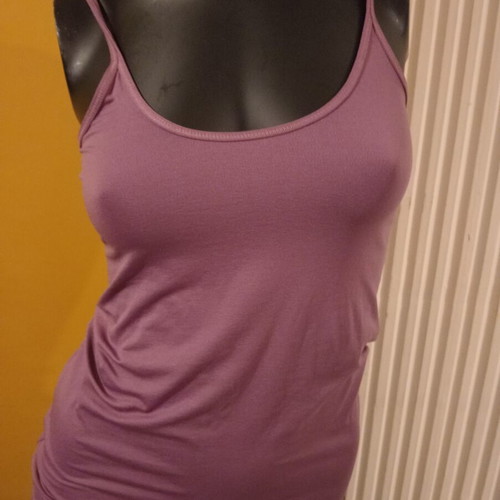 Mango sleeveless t-shirt size L new, elastic dark lilac