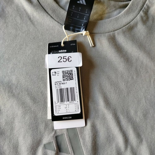 Adidas men's sports t-shirt khaki size M new